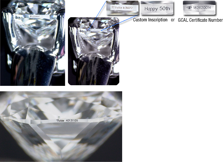 how to see diamond laser inscription